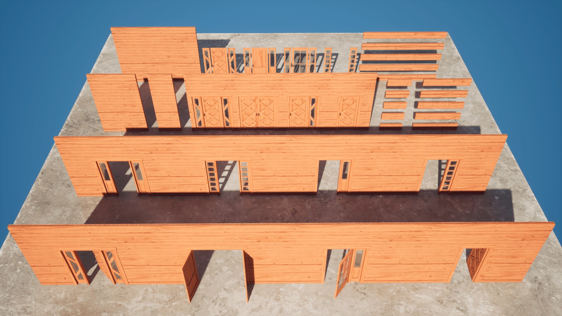 Modular Wood Houses in Environments - UE Marketplace